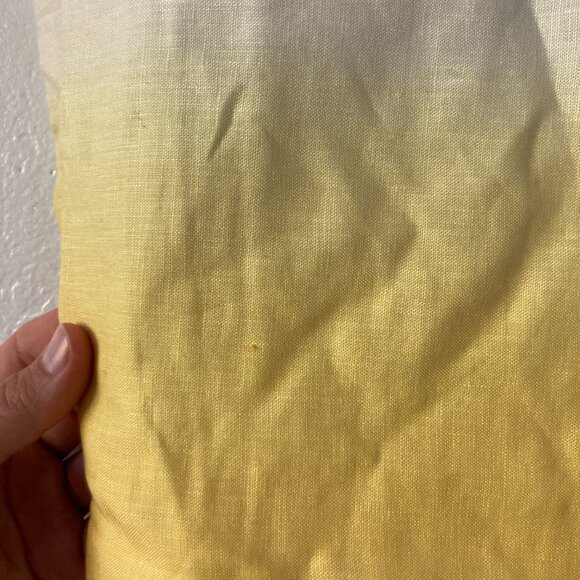 J Crew 100% Linen Pencil Skirt Yellow White Ombre Knee Length Office Summer 8 - Picture 9 of 12